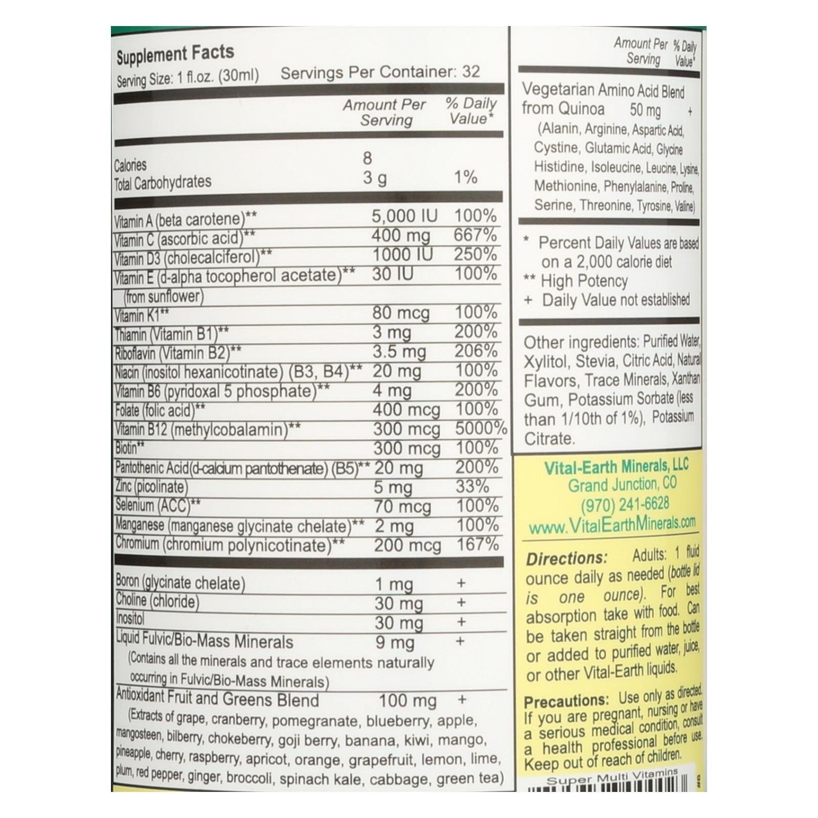 vital earth minerals super multi passion fruit 32 fl oz