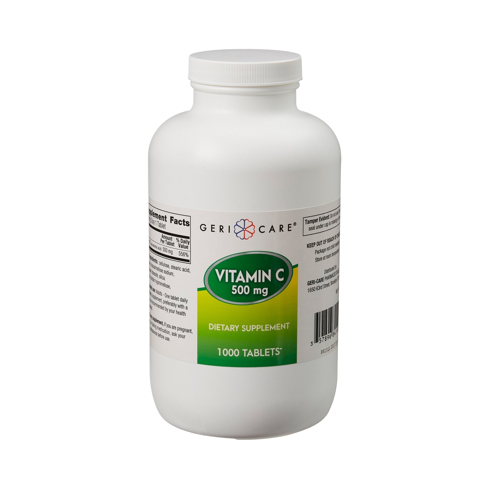 vitamin c supplement geri care® ascorbic acid 500 mg strength tablet 1 000 per bottle 1