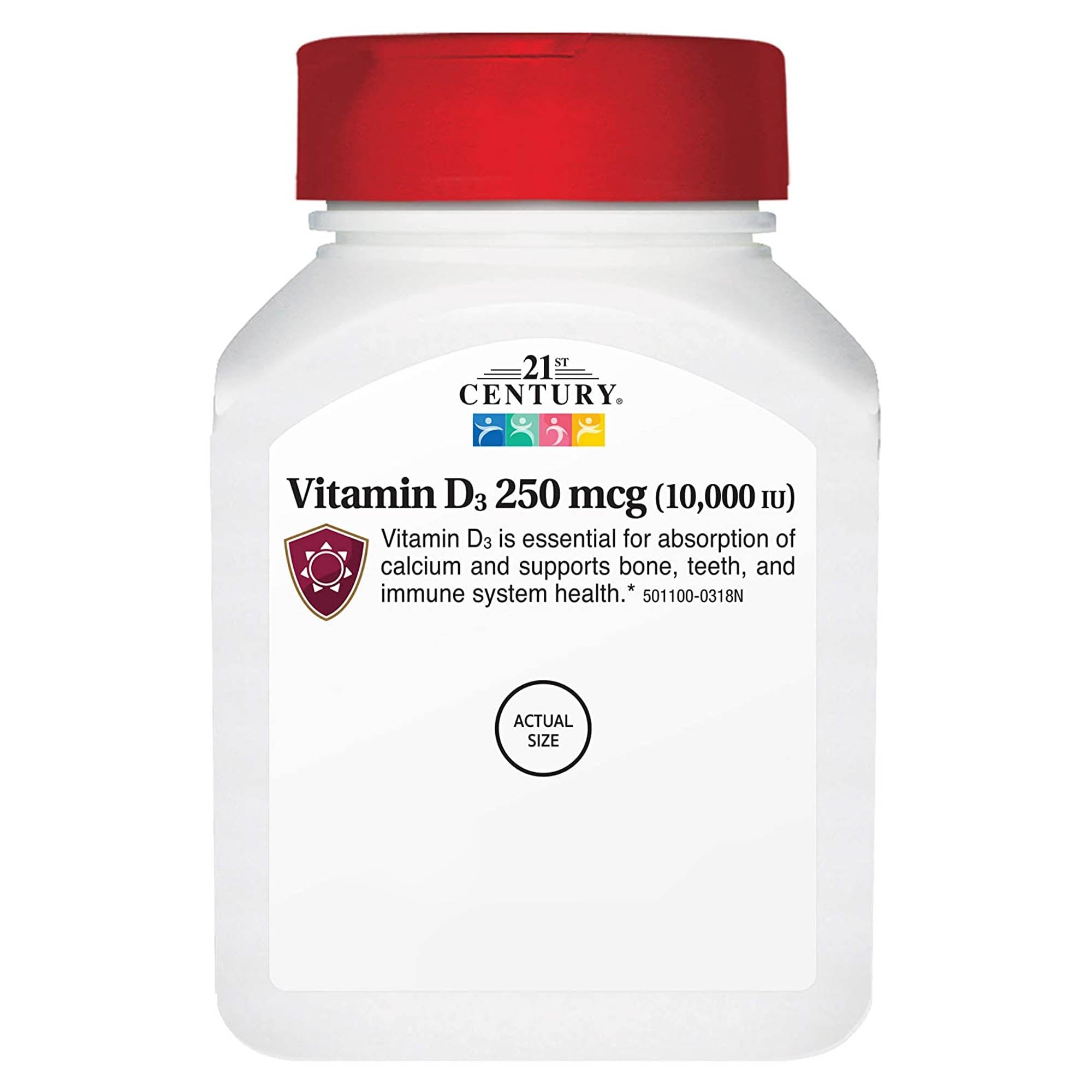 vitamin supplement 21st century® vitamin d 2 000 iu strength tablet 110 per bottle