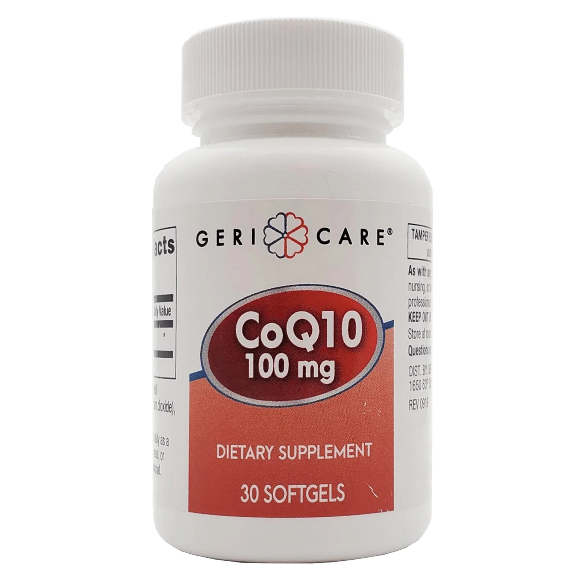 Vitamin Supplement Geri Care Coenzyme Q 10 100 mg Strength Softgel 30 per Bottle