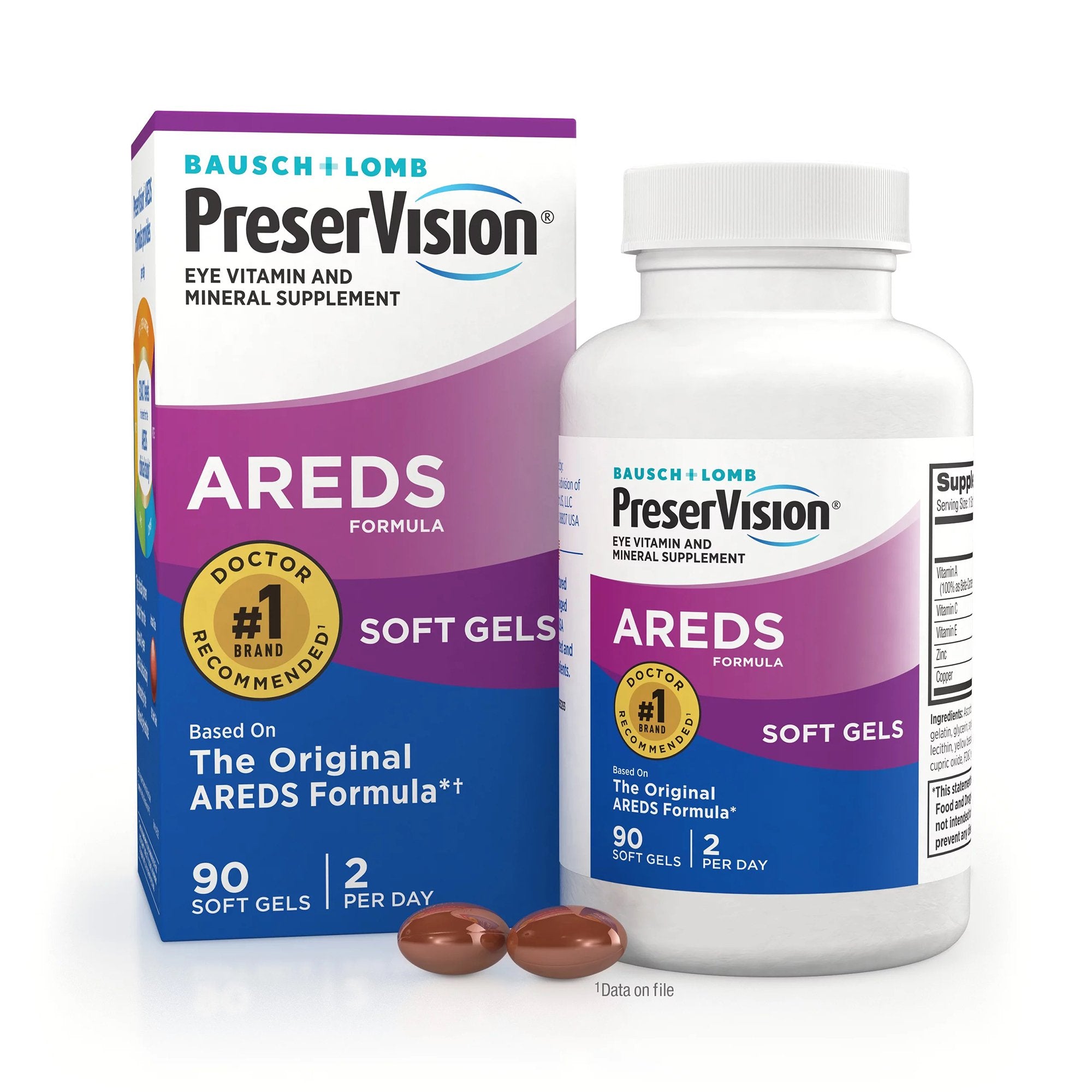 Vitamin Supplement PreserVision Areds Softgel 100 per Bottle