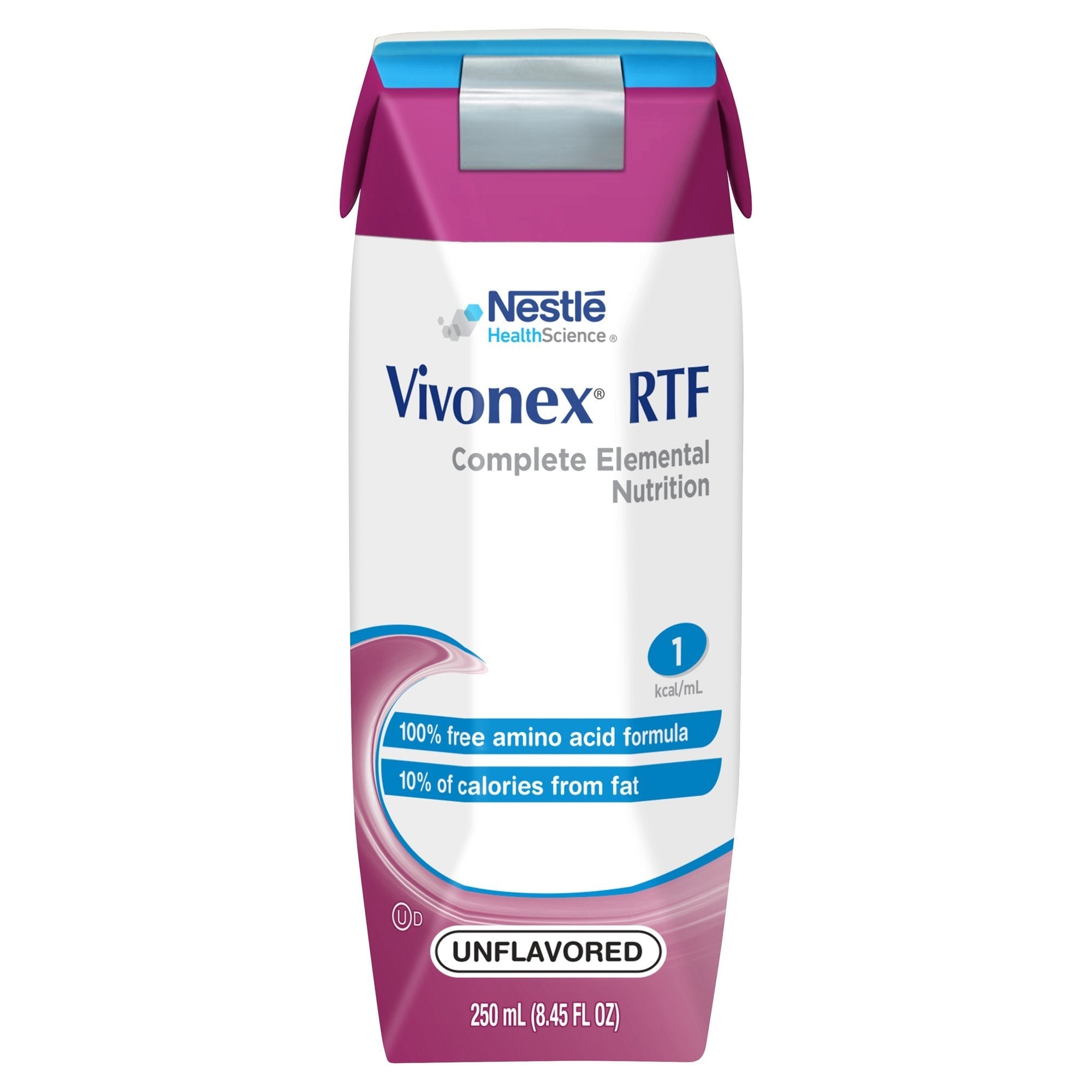 Tube Feeding Formula Vivonex RTF Unflavored Liquid 250 mL Carton