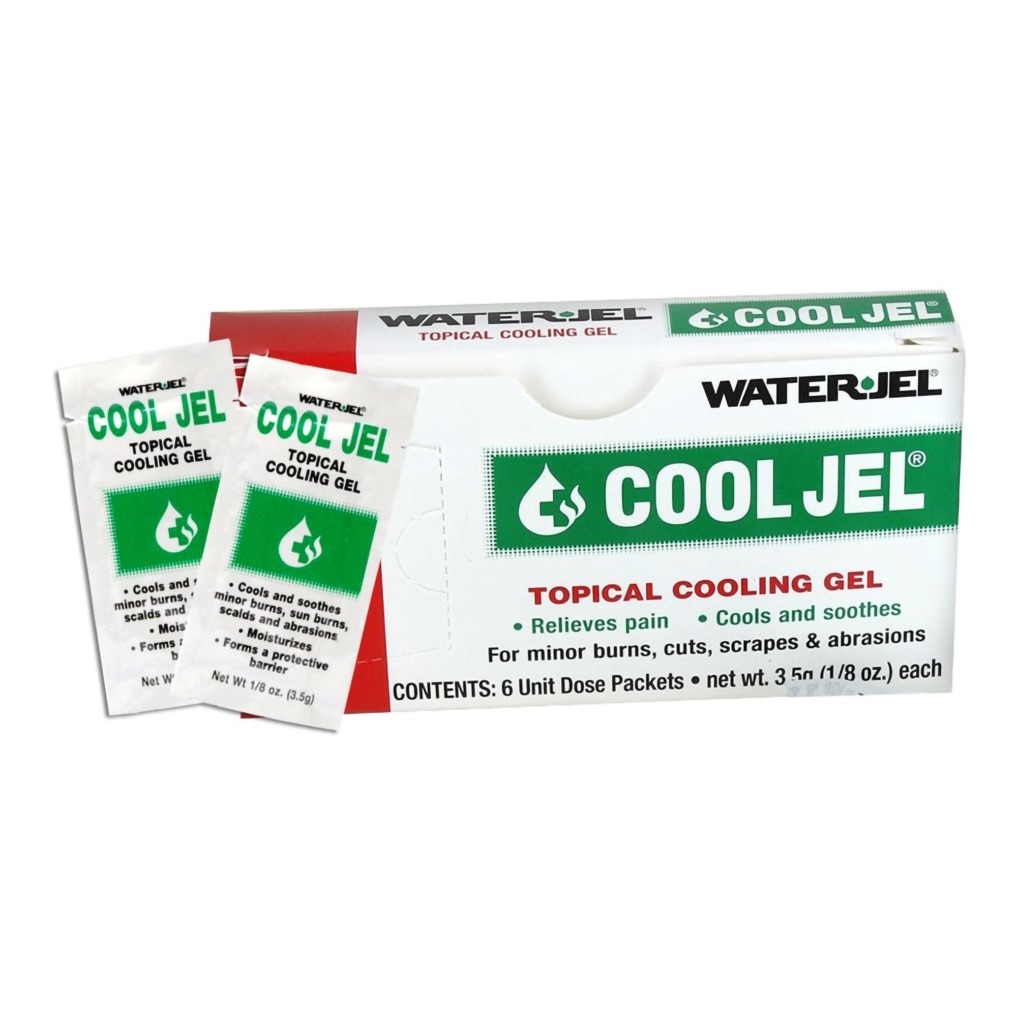 Topical Pain Relief WaterJel Cool Jel Water / Melaleuca Alternifolia (Tea Tree) Leaf Oil Topical Gel 6 per Box, Packaging Type- Box