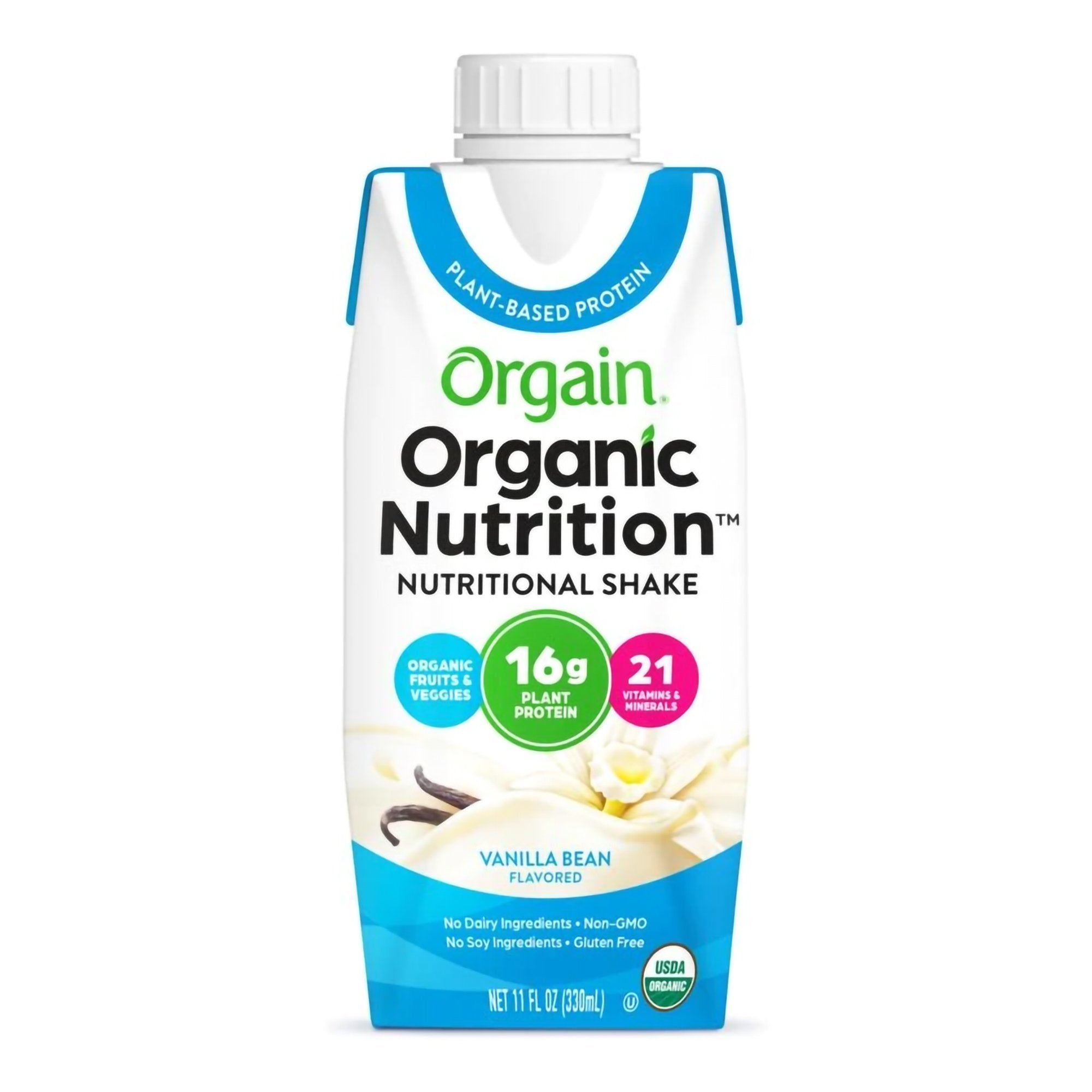 Oral Supplement Organic Nutrition Vegan Vanilla Bean Flavor Liquid 11 oz. Carton