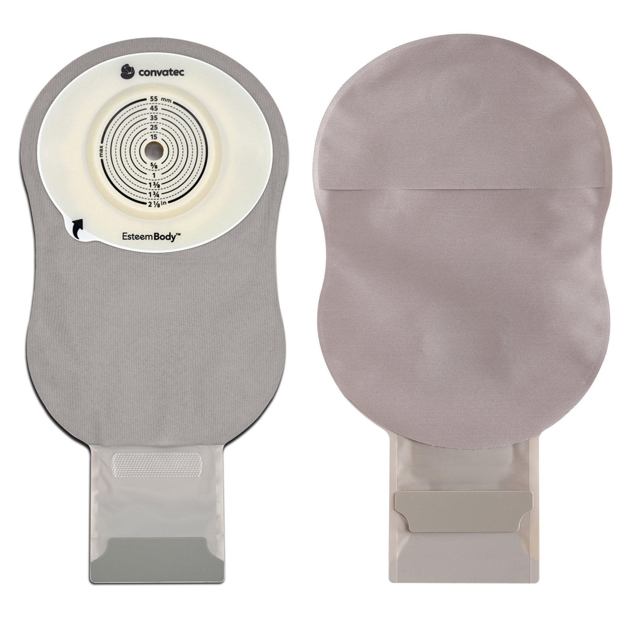 Ostomy Pouch Esteem Body One-Piece System 11 Inch Convex, Trim To Fit 10 to 45 mm Stoma Drainable, Packaging Type- Box