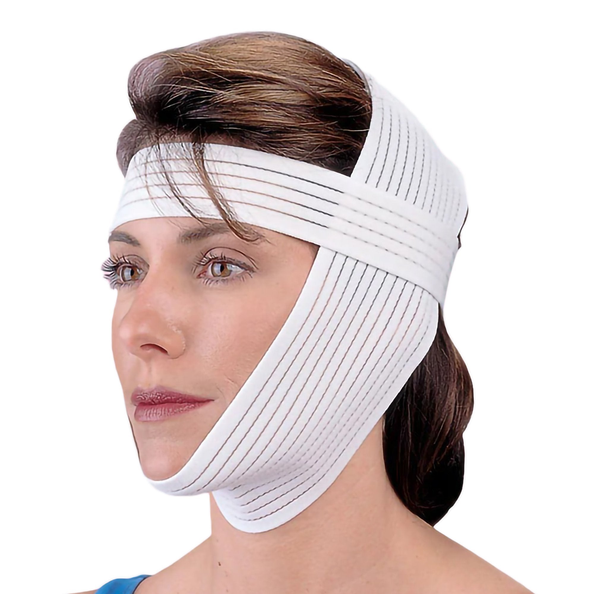 Facial Support Wrap One Size Fits Most Spandex White, Packaging Type- Box