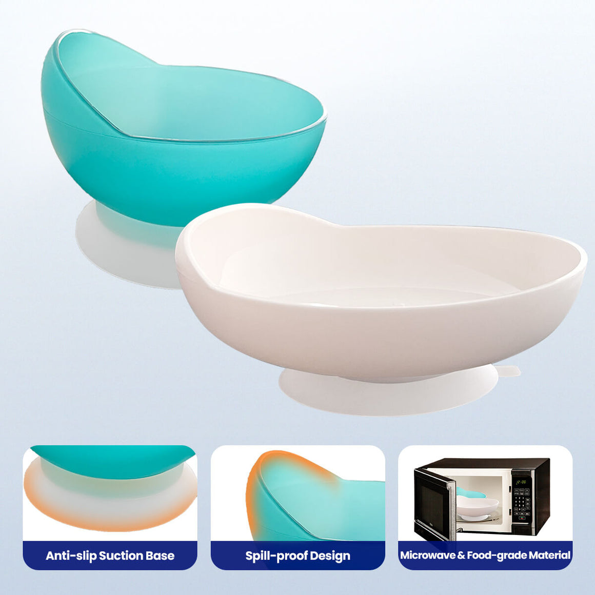 vocic at12 spill proof scoop plate and bowl