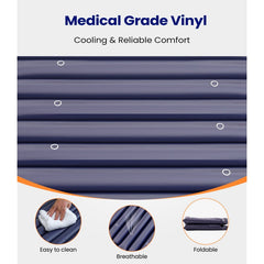 vocic s12va strip alternating air pressure mattress with pump anti bedsore air bed for elderly hospital use 75 x 32 5 inches size weight capacity 297 lbs pvc material