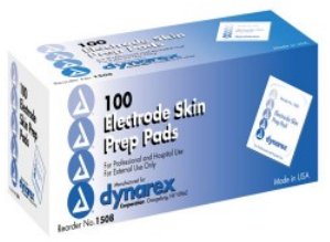 Electrode Skin Prep Pad Dynarex 70% Strength Isopropyl Alcohol Individual Packet NonSterile, Packaging Type- Box