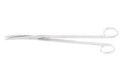Dissecting Scissors Miltex Metzenbaum Nelson 9 Inch Length OR Grade German Stainless Steel NonSterile Finger Ring Handle Curved Blunt Tip / Blunt Tip