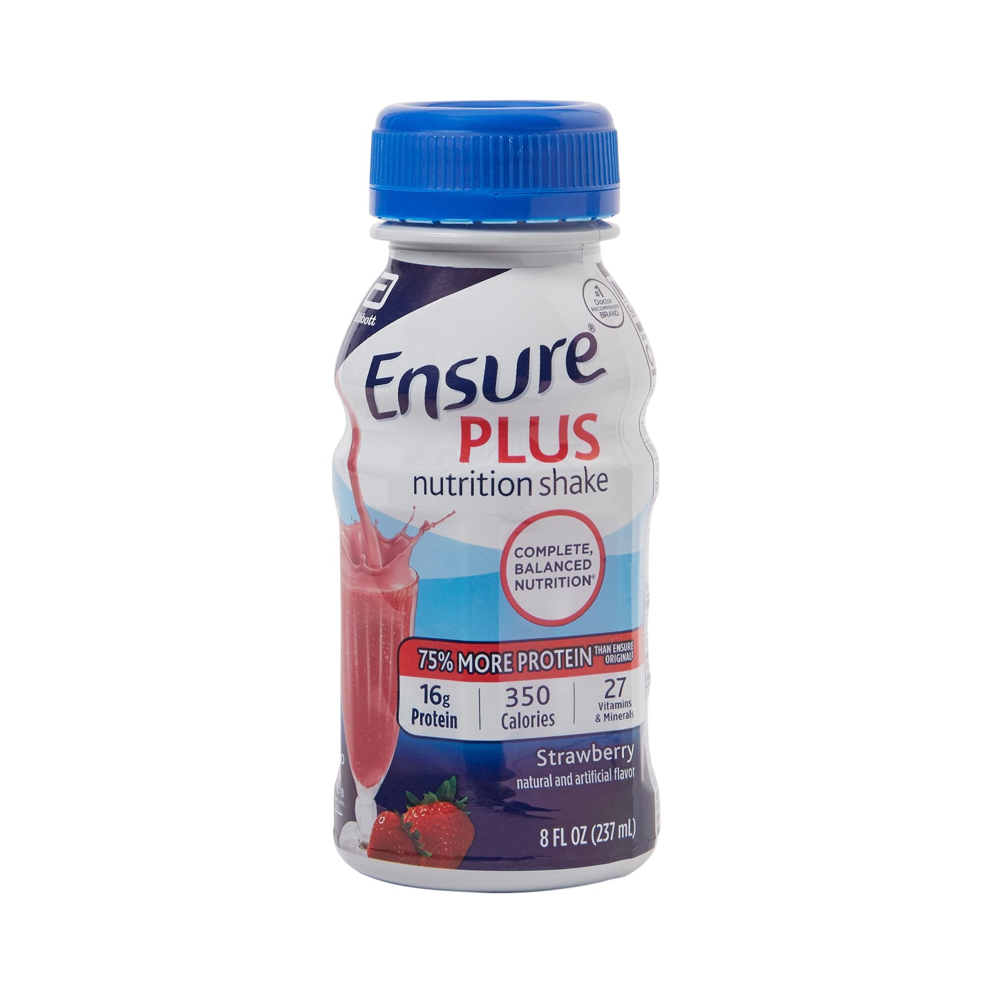 Oral Supplement Ensure® Plus Nutrition Shake Strawberry Flavor Liquid 8 oz. Bottle