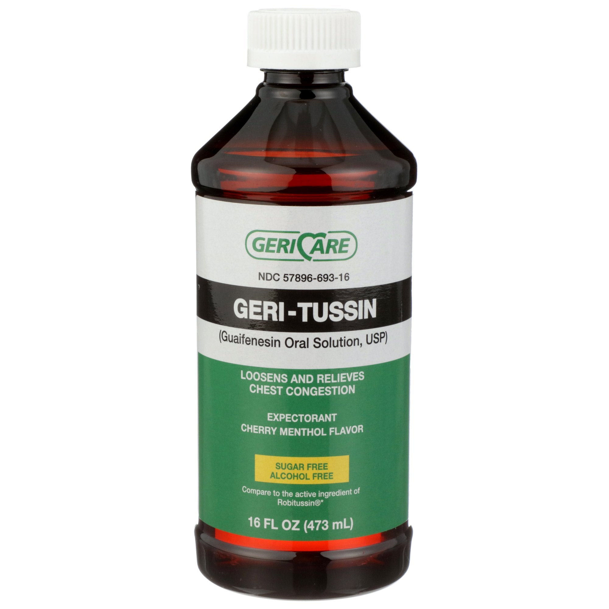 Cold and Cough Relief Geri-Care 100 mg / 5 mL Strength Liquid 16 oz., Packaging Type- Case