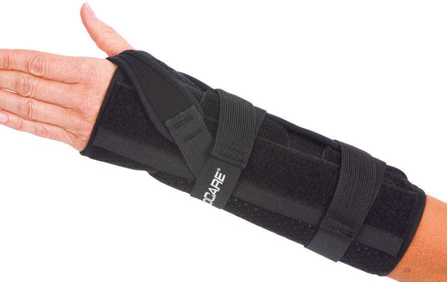 Wrist / Forearm Brace ProCare® Quick-Fit® Aluminum / Foam / Nylon Right Hand Black X-Large