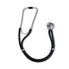 Sprague Stethoscope W.A. Baum Black 2 Tube 30 Inch Tube Double Sided Chestpiece