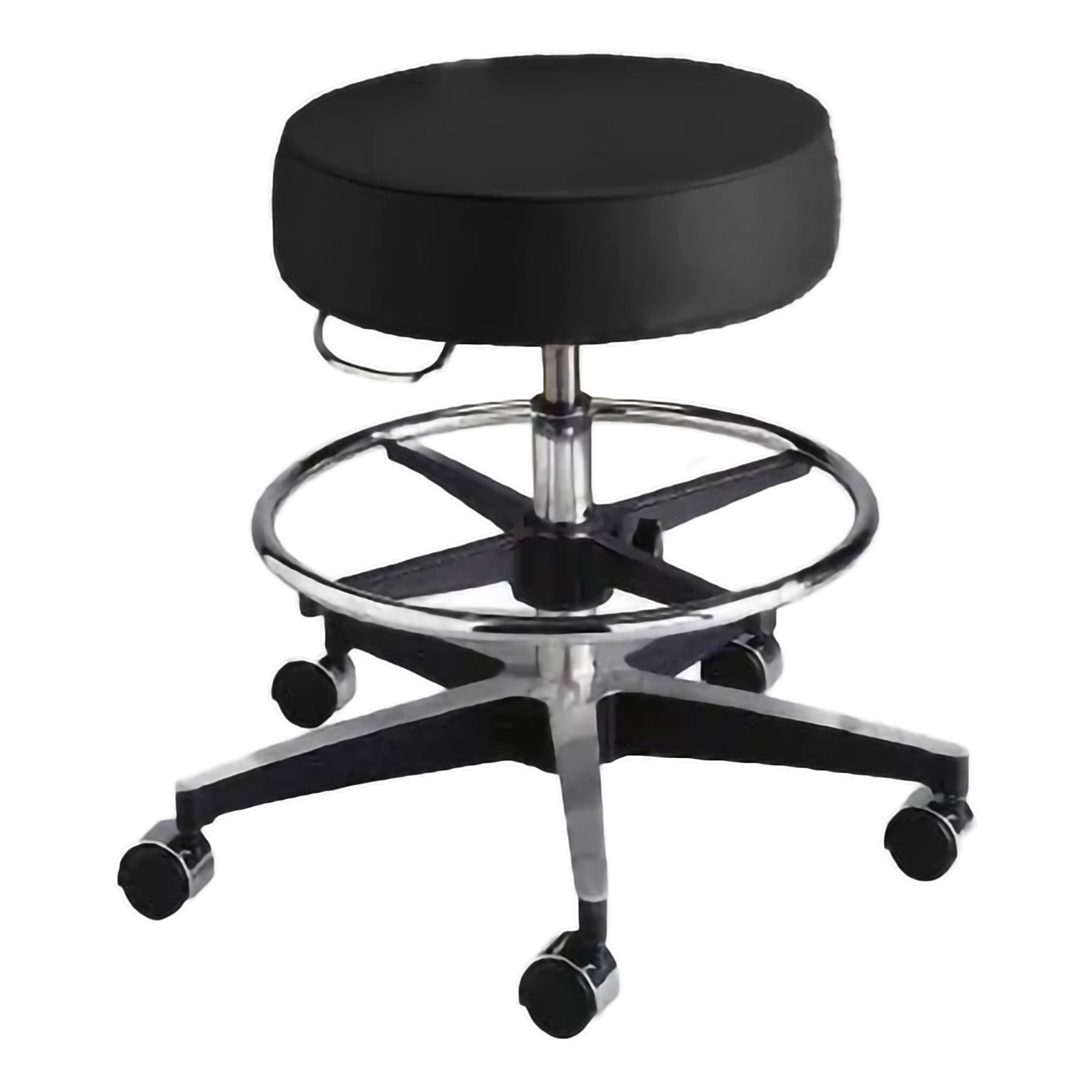 Exam Stool McKesson Backless Pneumatic Height Adjustment 5 Casters Black