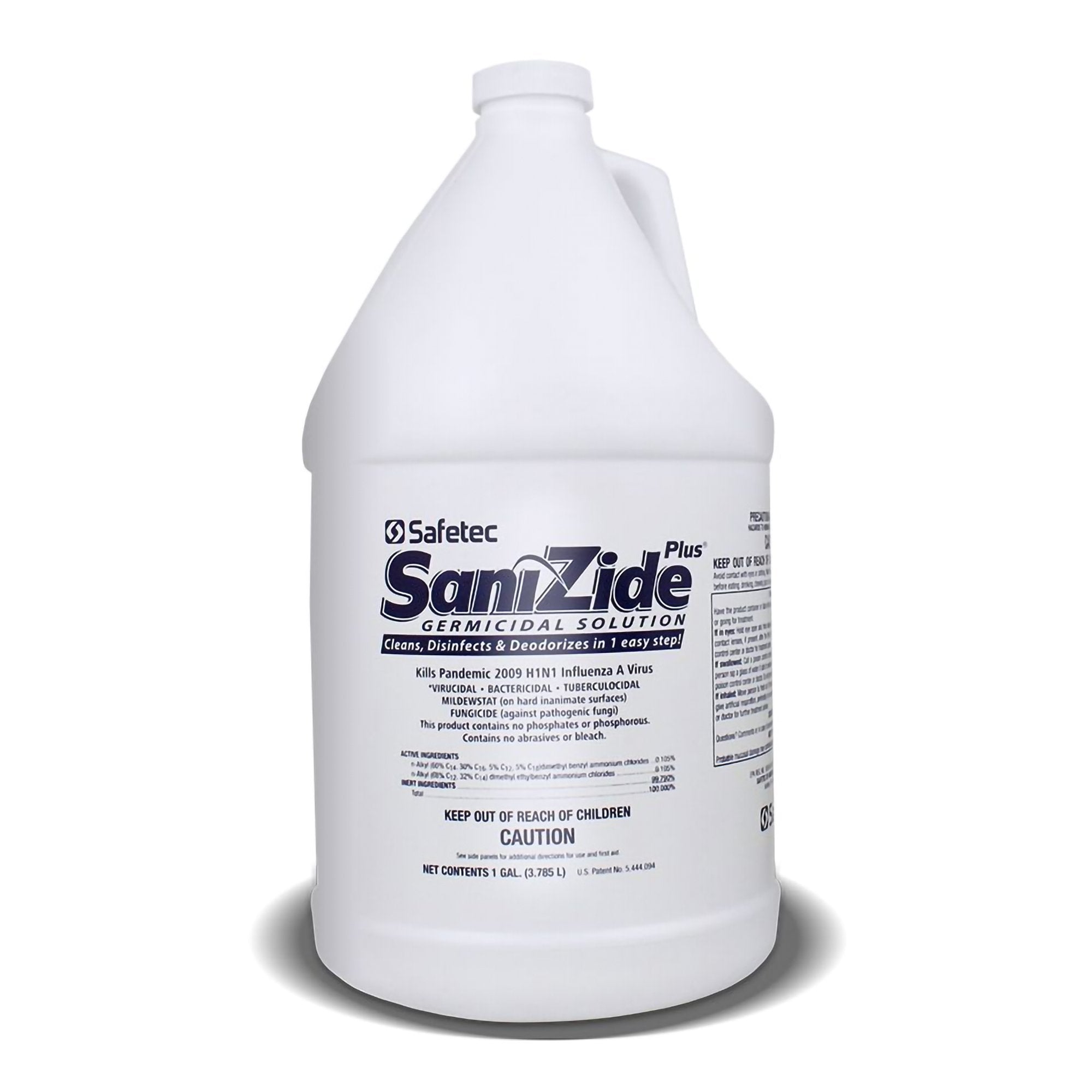 SaniZide Plus Surface Disinfectant Cleaner Broad Spectrum Manual Pour Liquid 1 gal. Jug Ammonia Scent NonSterile, Packaging Type- Case