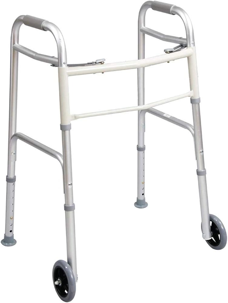 walker dual paddle folding w 5 wheels glides