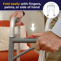 easy release 2 button folding walker youth