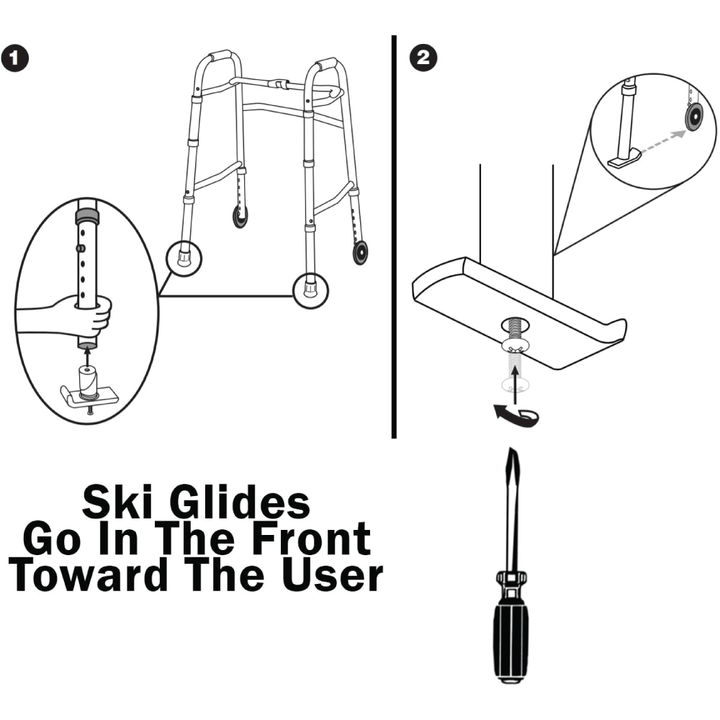 walker ski glides