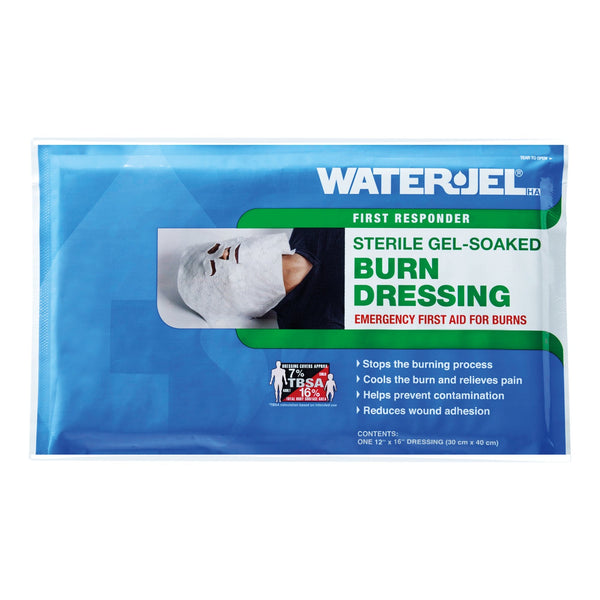 Hydrogel Burn Dressing Water Jel First Responder Sheet 12 X 16 Inch Sterile