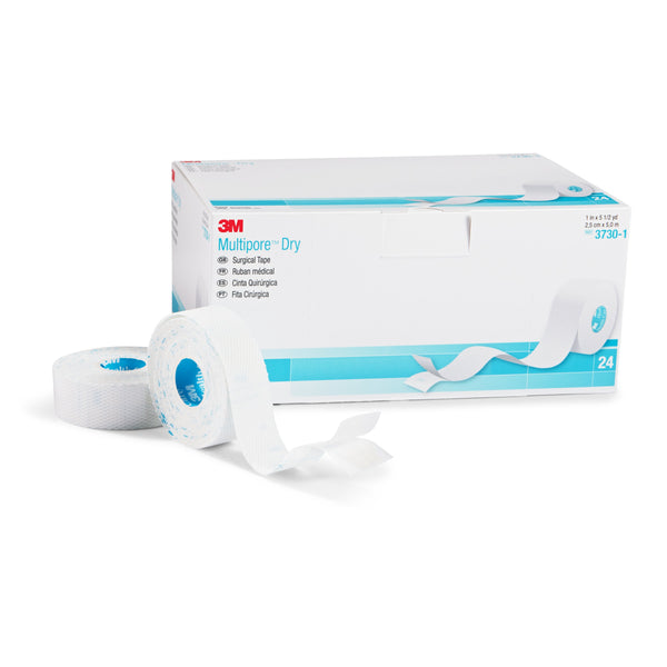 Water Resistant Dressing Retention Tape with Liner 3M Multipore Dry White 1 Inch X 5 1/2 Yard Pique NonSterile