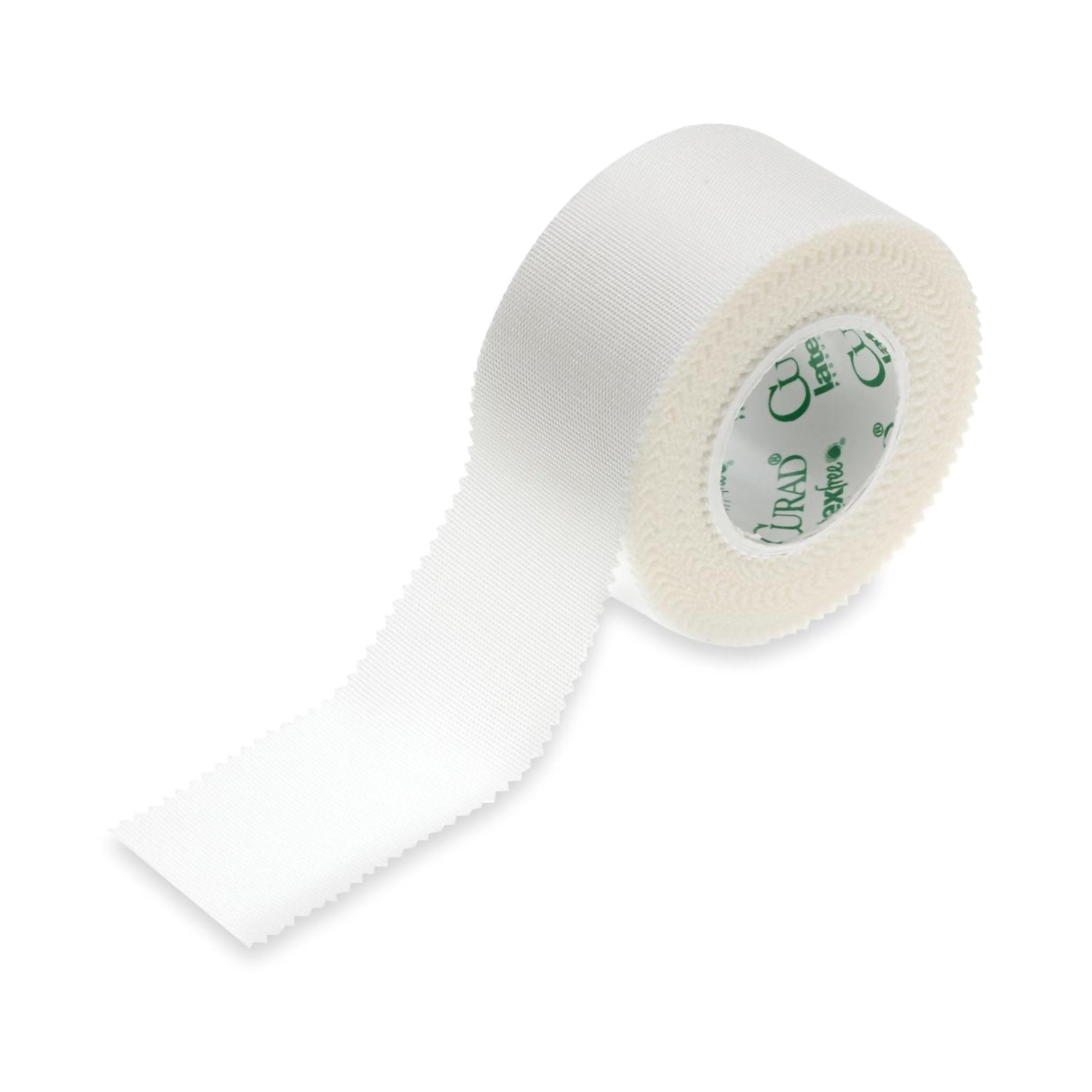 Water Resistant Medical Tape Curad White 1 Inch X 10 Yard Silk Like Cloth NonSterile