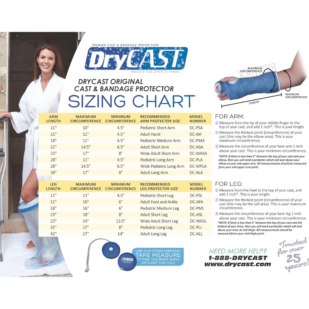 waterproof cast bandage protector adult wide short leg