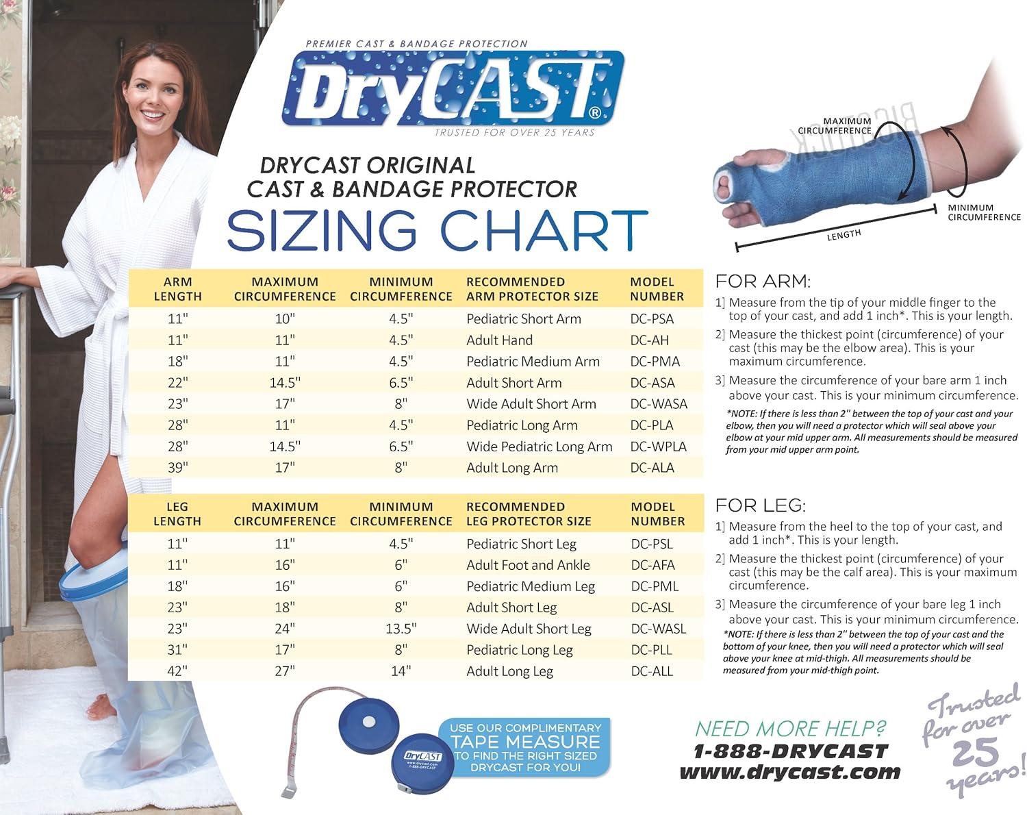 Waterproof Cast Covers Adult Short Leg