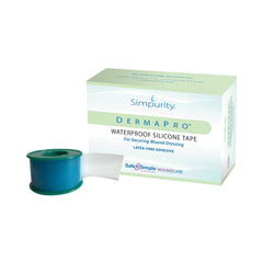 Waterproof Medical Tape DermaPro White 2 Inch X 5 Yard Silicone NonSterile