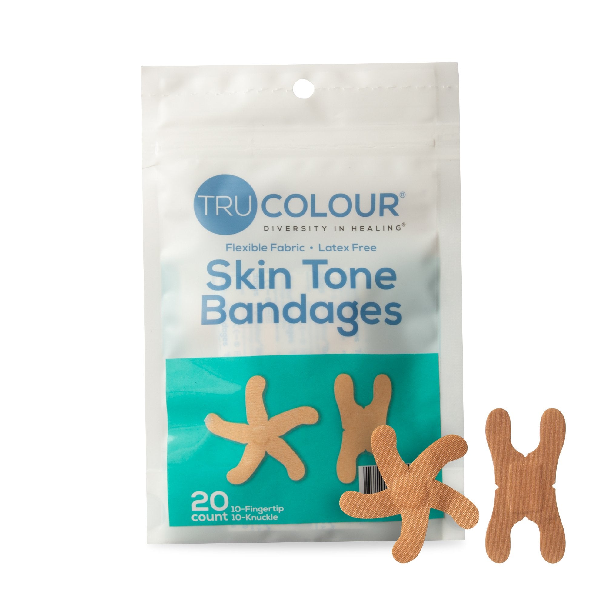 Waterproof Adhesive Strip Tru-Colour Assorted Sizes Fabric Knuckle / Fingertip Beige Sterile, Packaging Type- Case