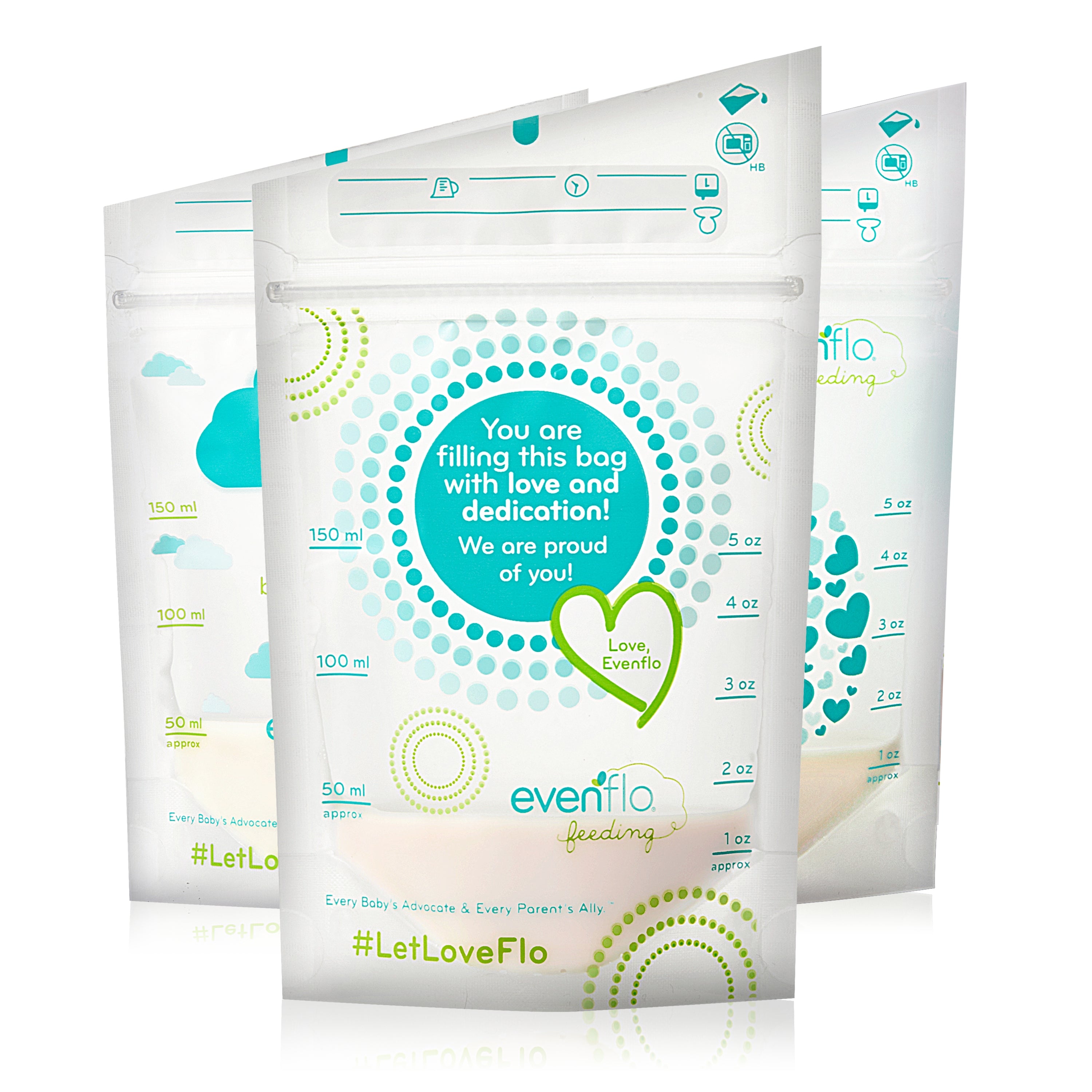 Breast Milk Storage Bag Evenflo Advanced 5 oz. Food Grade Material, Packaging Type- Box