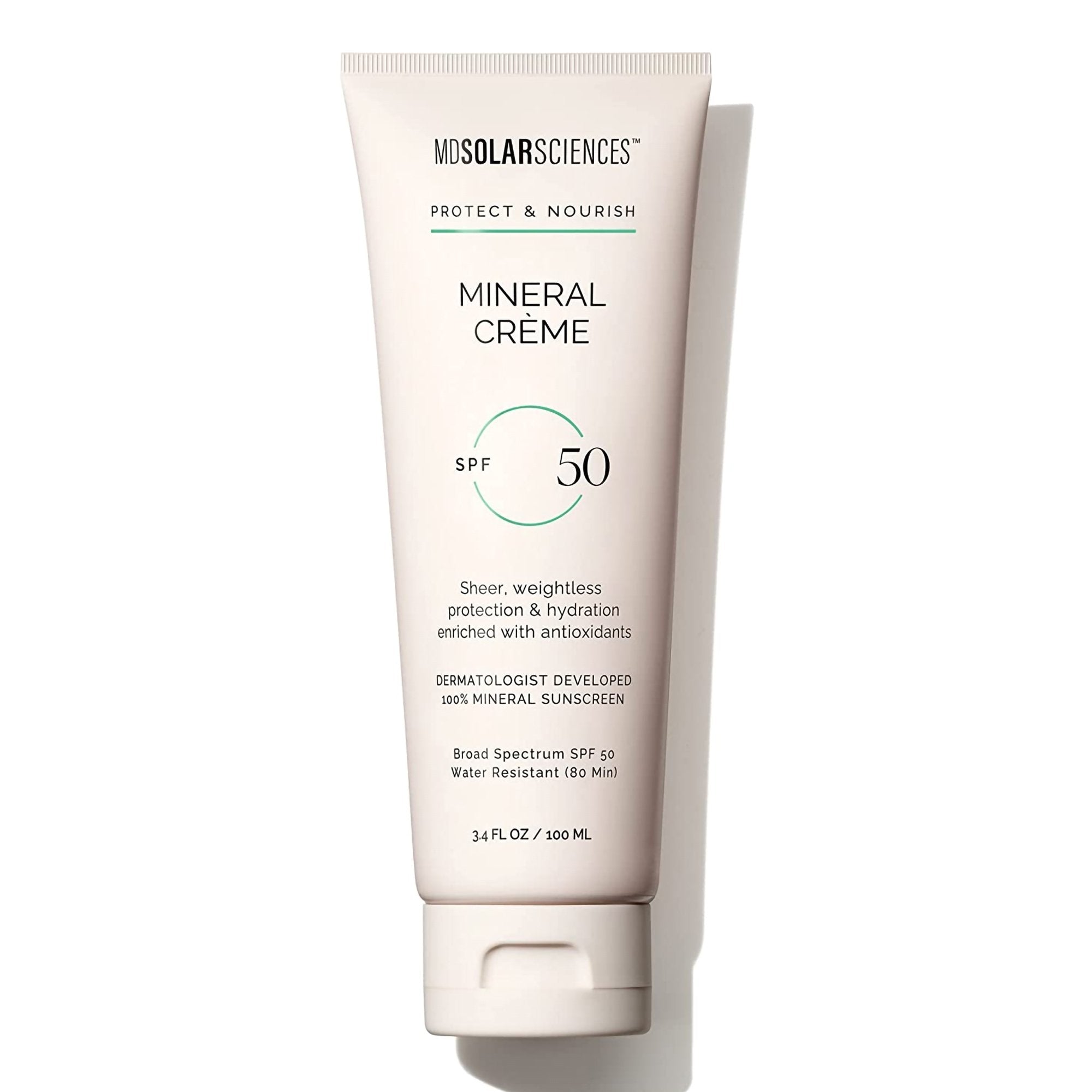 Sunscreen MDSolarsciences Mineral Creme SPF 50 Cream 3.4 oz. Tube