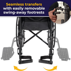 CM10948C manual wheelchair front view on white background