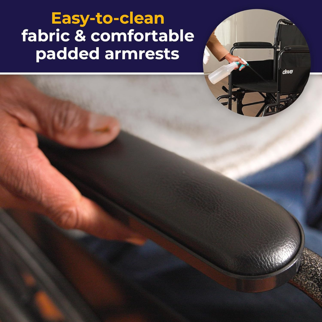 Wheelchair 18   W/fixed Full Arms & Swingaway Det Footrests   All Care Store 