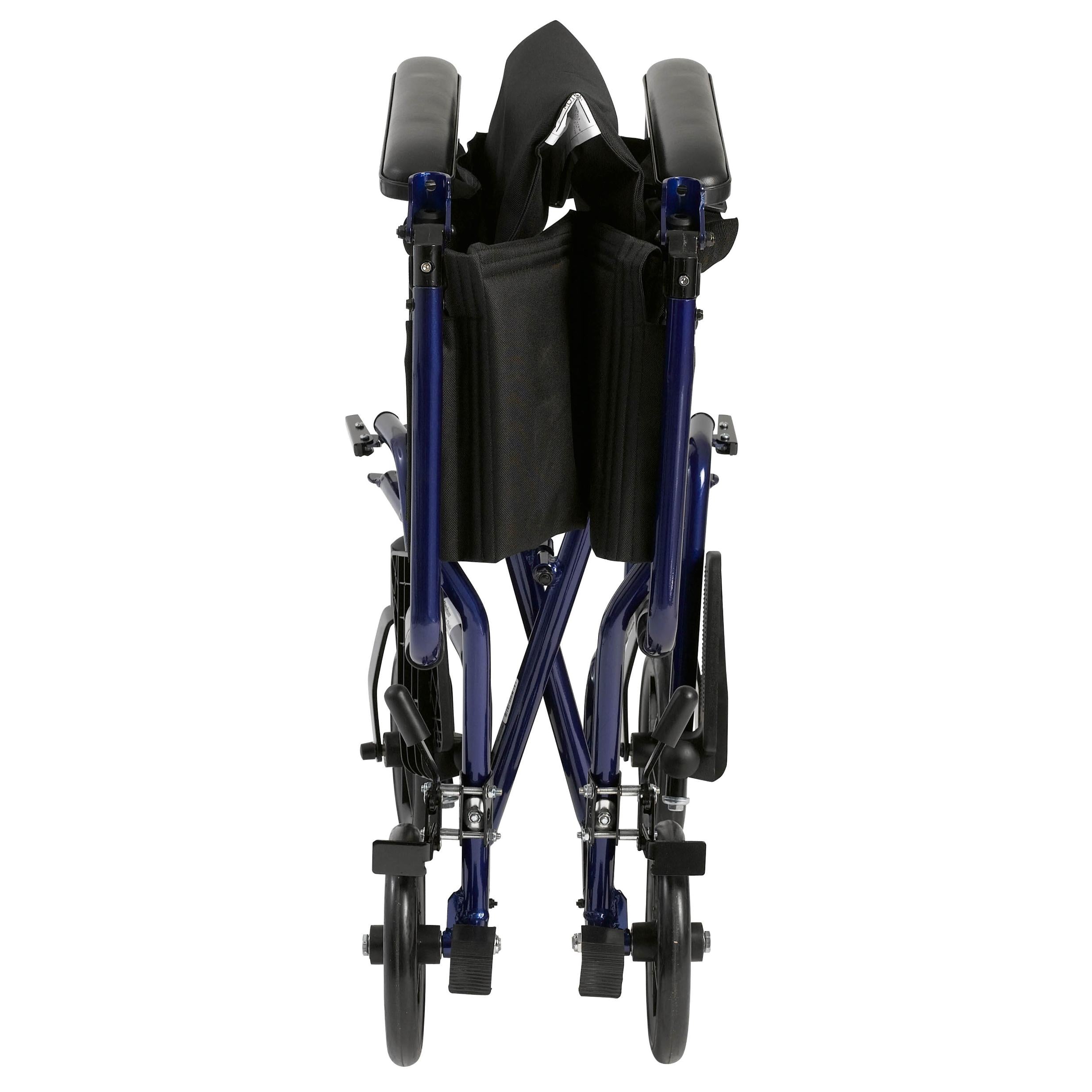 Wheelchair Transport Lightweight Blue 19   All Care Store 
