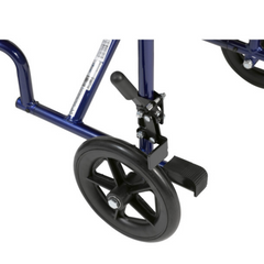 Drive Medical Lightweight Transport Wheelchair Blue 19in