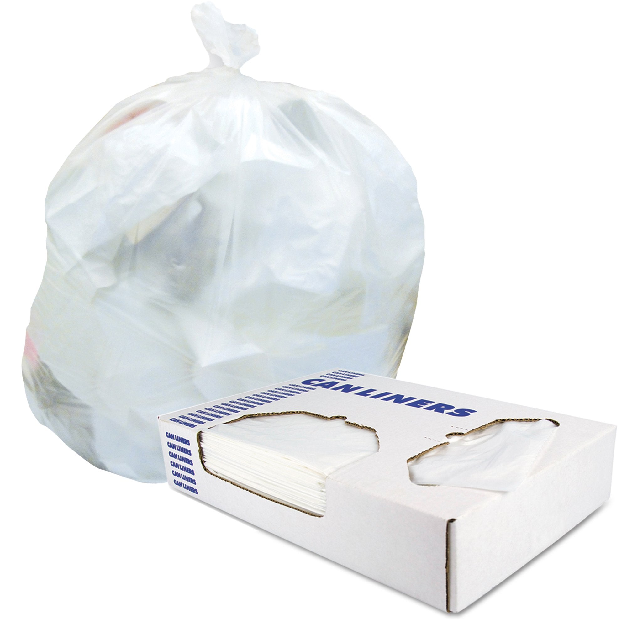 Trash Bag Heritage 30 gal. White LLDPE 0.90 mil 30 X 36 Inch Star Seal Bottom Flat Pack, Packaging Type- Case