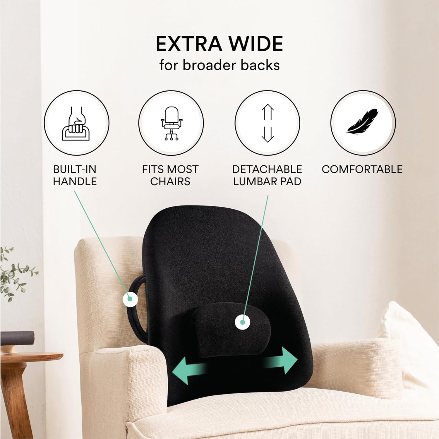 wideback backrest support obusforme black