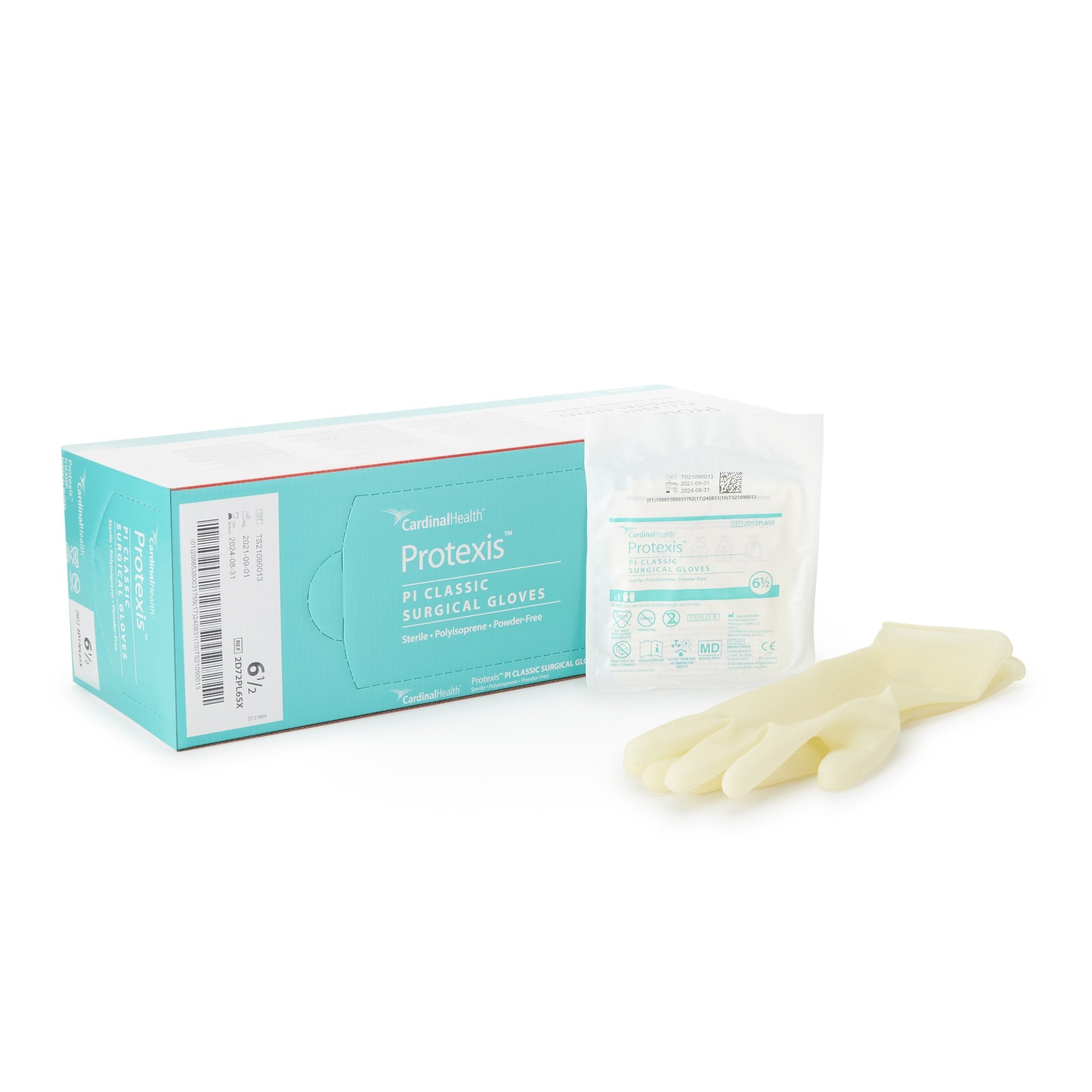 Surgical Glove Protexis PI Classic Size 6.5 Sterile Polyisoprene Standard Cuff Length Smooth Ivory Not Chemo Approved