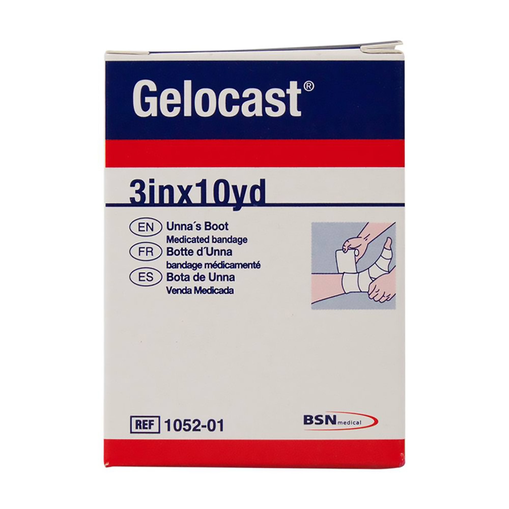 Unna Boot Gelocast Zinc Oxide / Calamine 3 Inch X 10 Yard, Packaging Type- Case