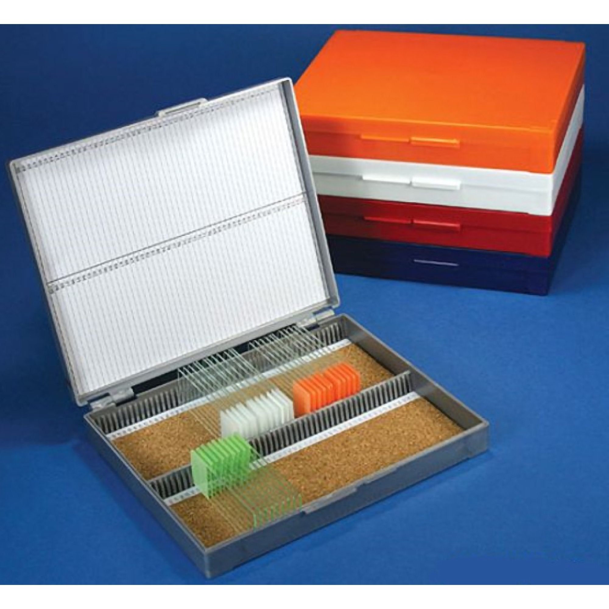 Slide Storage Box McKesson Dark Grey ABS Plastic / Cork 100 Slide Capacity, Packaging Type- Each