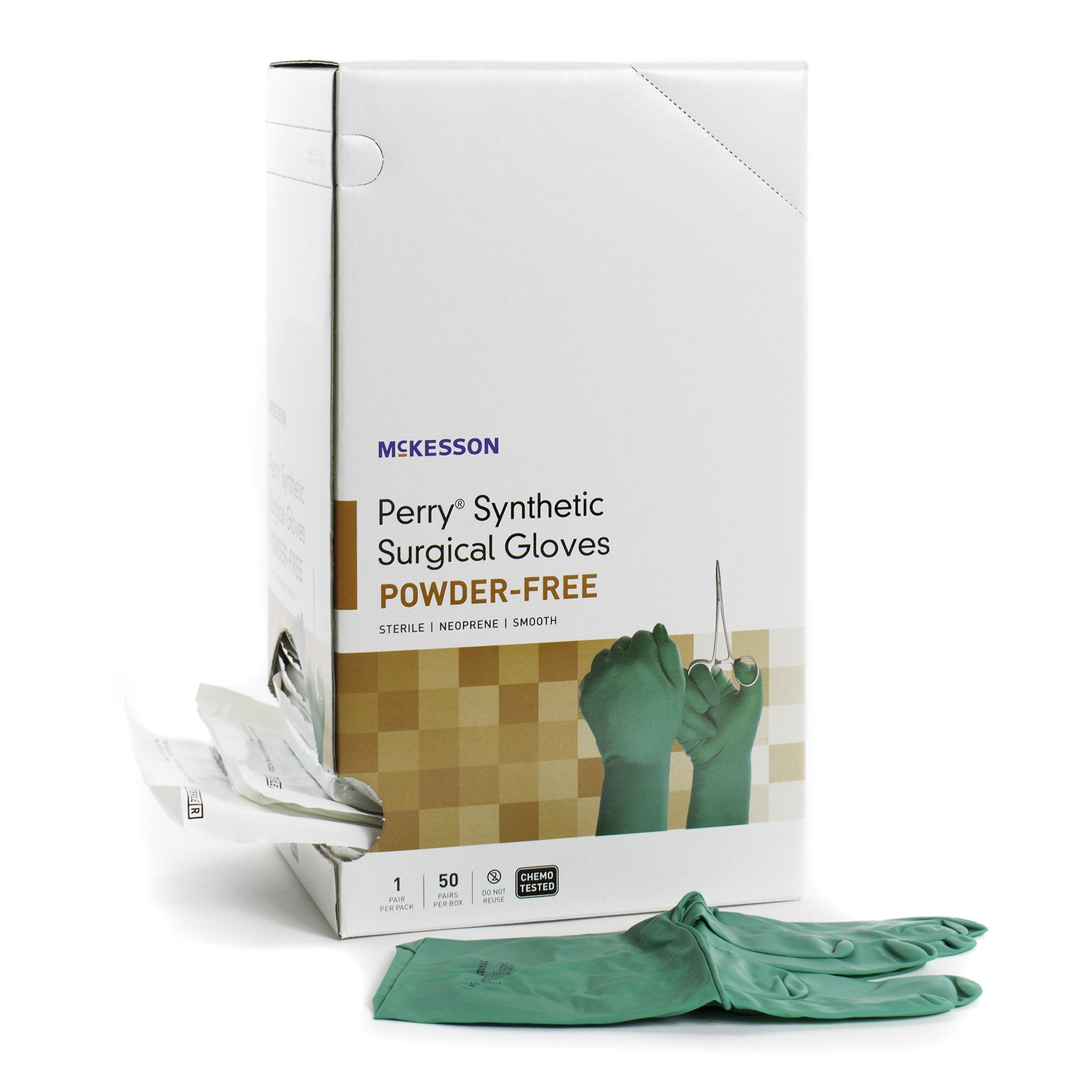 Surgical Glove McKesson Perry Performance Plus Size 9 Sterile Polychloroprene Standard Cuff Length Smooth Dark Green Chemo Tested, Packaging Type- Box