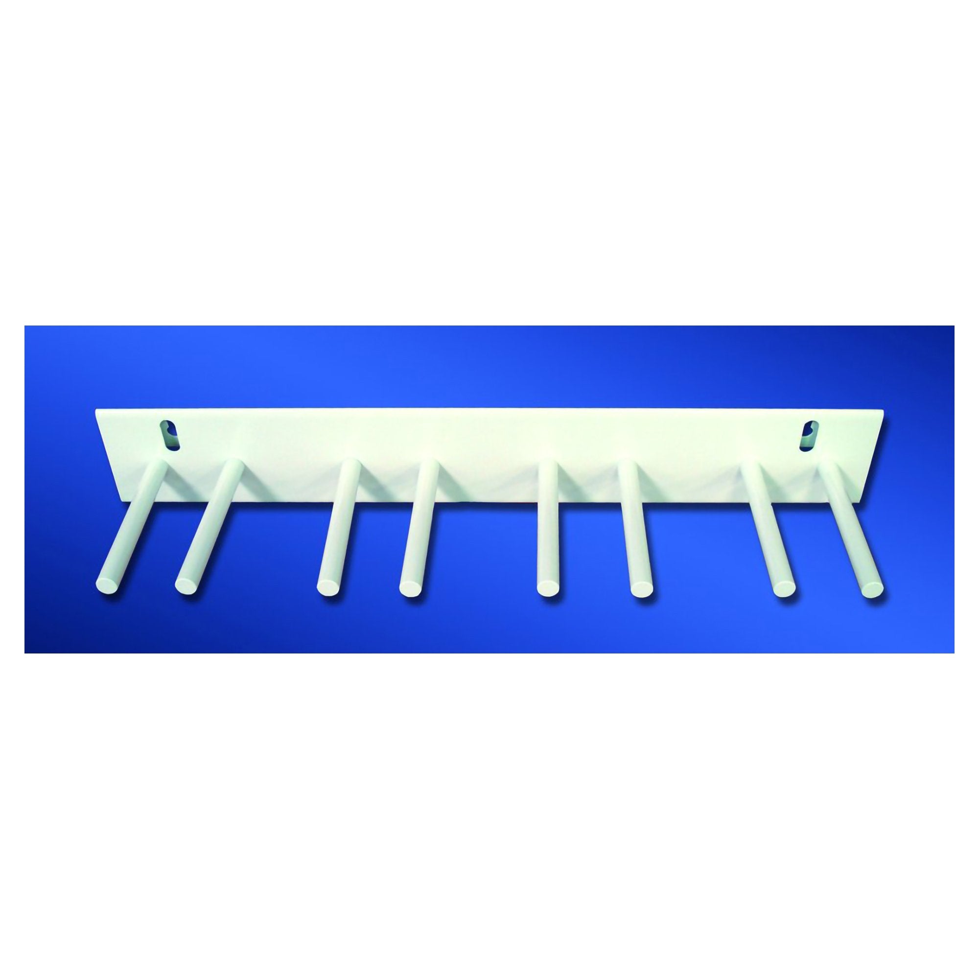 X Ray Apron Peg Rack Wall Mount 8 Pegs White