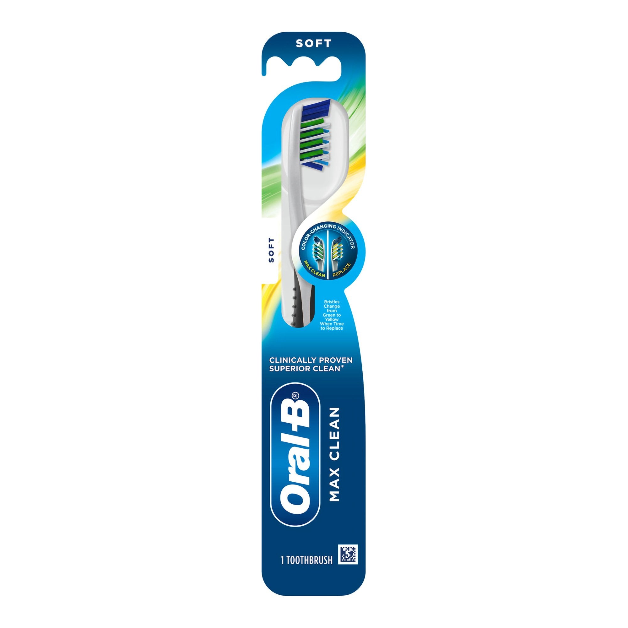 Toothbrush Oral-B Max Clean Green / White Adult Soft