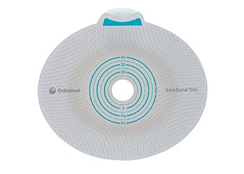 Ostomy Barrier SenSura Mio Click Precut, Extended Wear Elastic Adhesive 60 mm Flange Blue Code System 1-3/4 Inch Opening, Packaging Type- Box