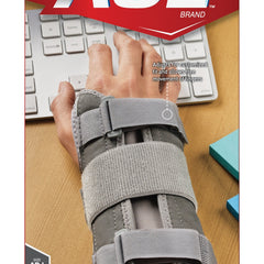 Wrist Brace 3M Ace Aluminum / Nylon / Polyester / Polypropylene / Polyurethane / Spandex Right Hand Gray One Size Fits Most