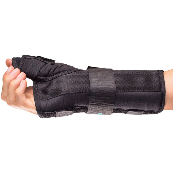 Wrist Brace with Thumb Spica Premier Aluminium / Foam / Nylon / Plastic / Polyester Right Hand Black Medium