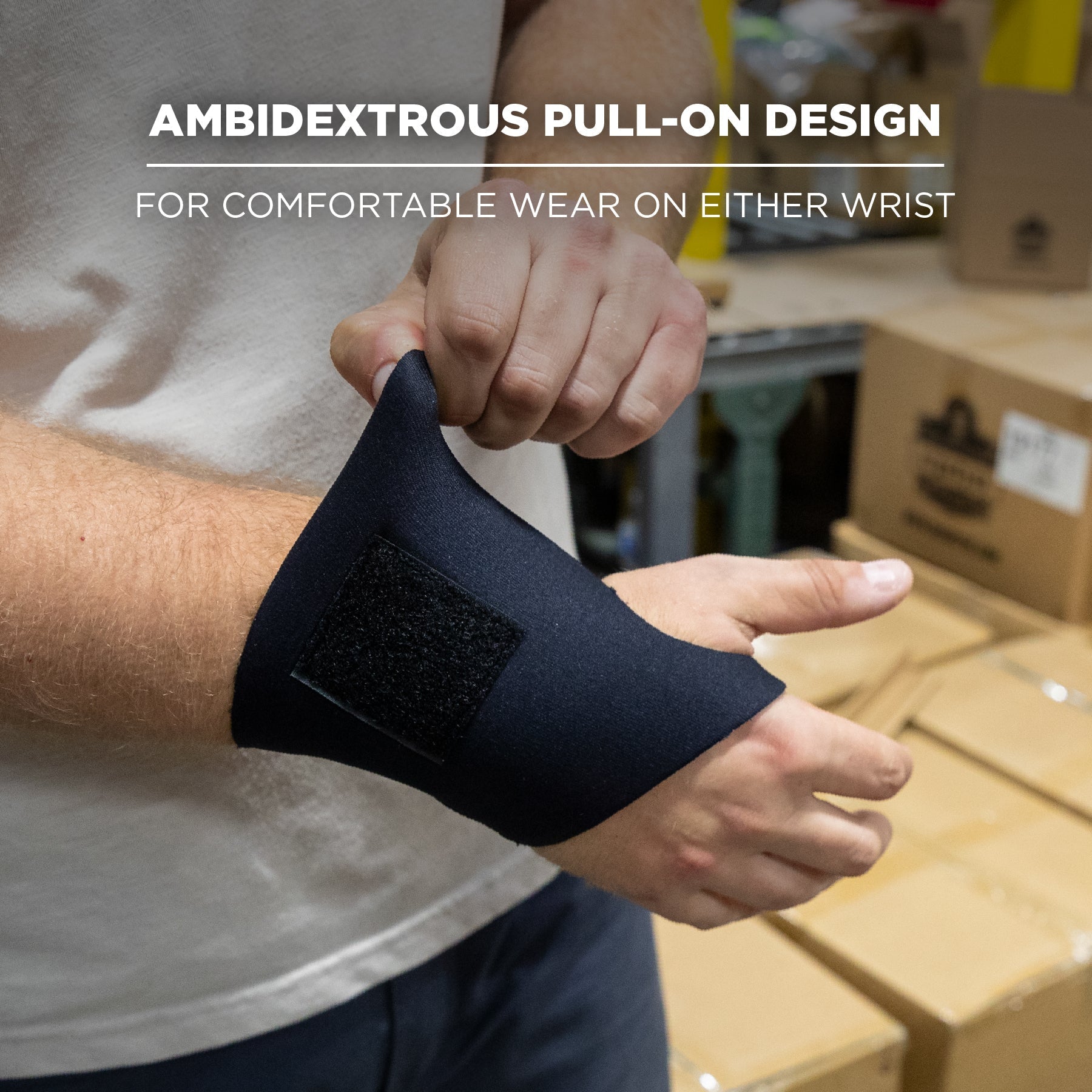 wrist support proflex 670 ambidextrous single strap neoprene left or right hand black large