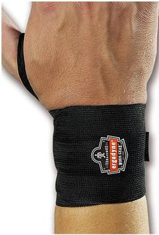 Wrist Support with Thumb Loop ProFlex 420 Wraparound / Wristlet Elastic Left or Right Wrist Black Small / Medium