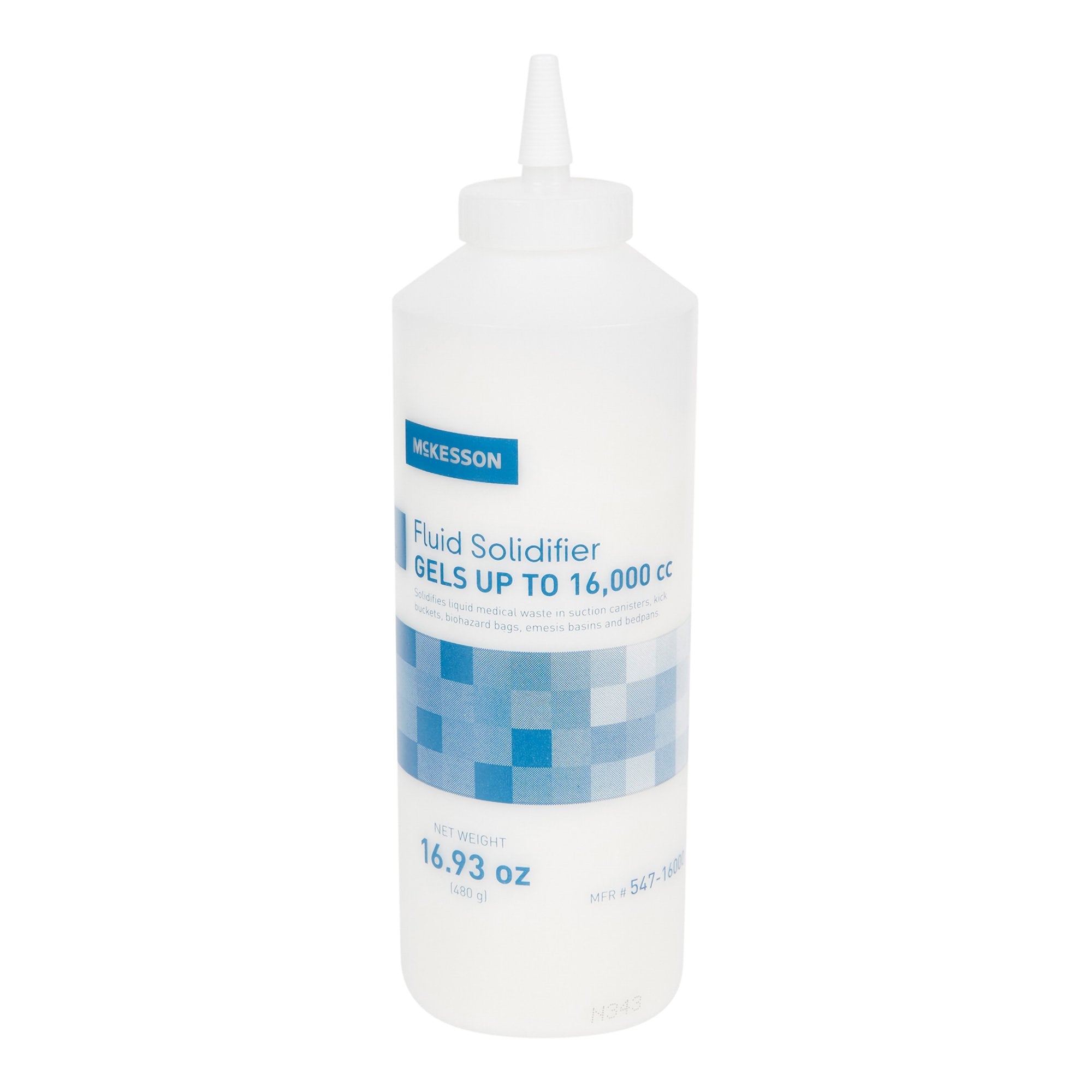 Fluid Solidifier McKesson 16,000 cc Spout Cap Bottle 16 oz.